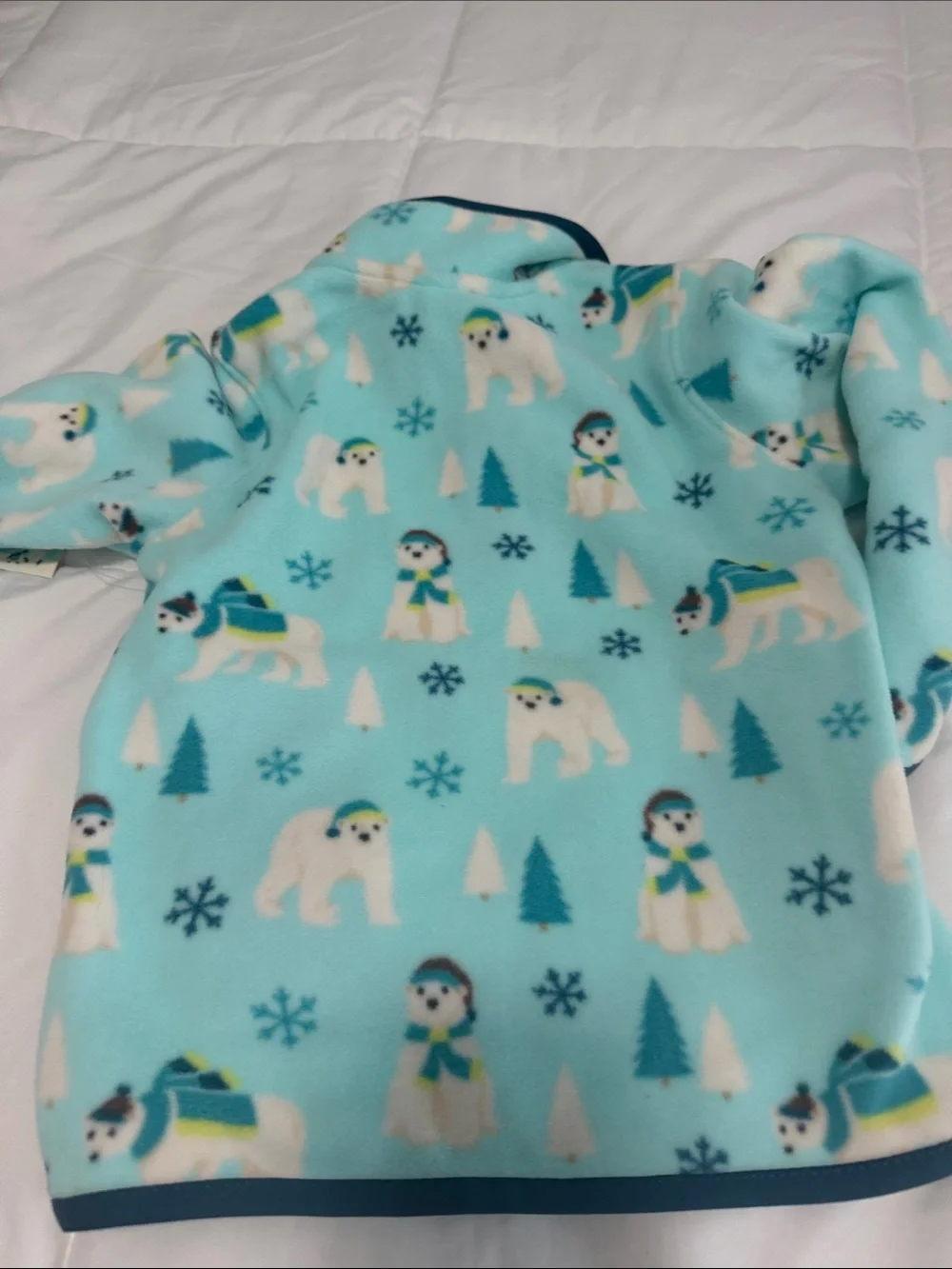 Gymboree Aqua Polar Bear Fleece Pullover